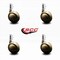 Service Caster 2.5 Inch Antique Metal Ball Caster - 7/16 Inch Grip Ring Stem - SCC, 4PK SCC-GR01S25-DCS-WA-71678-4 - alternate 3
